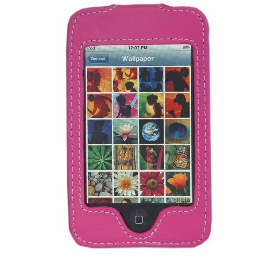 iPod Touch 1st Generation 6 items bundle: Pink Leather Case with Belt Clip + 