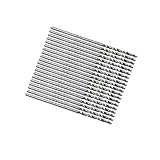 uxcell　ツイストドリルビット　マット銀色　金属　20個入れ