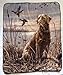 Hautman Brothers Royal Plush Raschel Throw Chocolate Lab 50 X 60