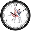 Ballerina and Ballet Dancer Couple No.3 - Wall Clock by WatchBuddy Timepieces (Black Frame)