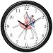 Ballerina and Ballet Dancer Couple No.3 - Wall Clock by WatchBuddy Timepieces (Slate Blue Frame)