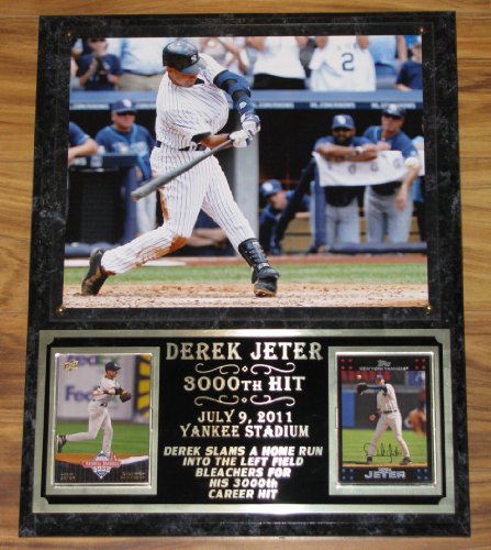 DEREK JETER 3000 HIT PHOTO COLLECTOR PLAQUE NEW YORK YANKEES