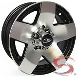 14 x 5.5 Phat Star Aluminum Trailer Wheel, 5 on 4.50 with Center Cap by Allied International