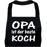 Produkt-Bild: Sch&uuml;rze OPA ist der beste KOCH schwarz / Grillsch&uuml;rze, Kochsch&uuml;rze, K&uuml;chensch&uuml;rze, Latzsch&uuml;rze