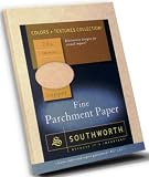 Southworth Colors + Textures Fine Parchment Paper, 24 lb, 8.5 x 11 Inches, Gold, 100 Sheets (P994CK)