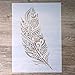 DIY Decorative Mandala Feather Stencil Template for Scrapbooking Painting on Walls Furniture Crafts (A4 Size)