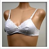 Jasmin 2 Pack $18 WHITE NO WIRE COTTON BRA #3039 32AA