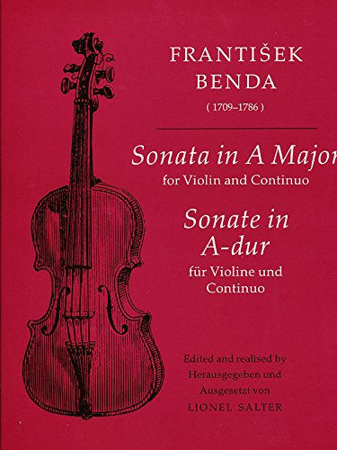 Sonata in A Major: Score & Part (Faber Edition)
