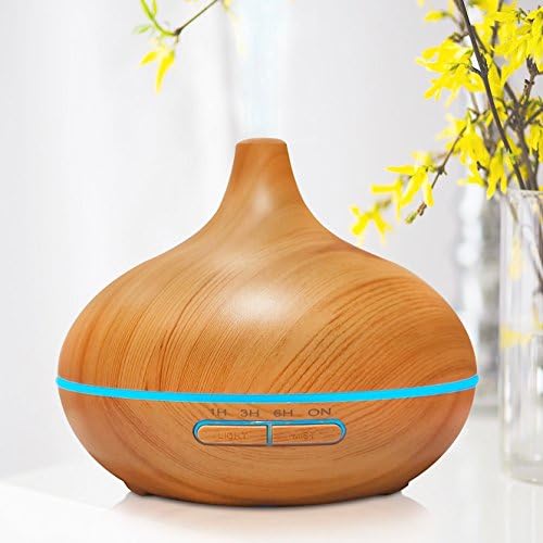 New 2016 Modern Zen House 300 ml Essential Oil Diffuser, Ultrasonic Humidifier Aromatherapy, Modern Zen House, Wood Grain, Perfect Gift