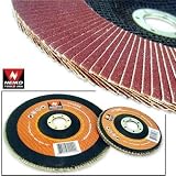 10 Pc 4-1/2 Flap Disc, Alum Oxide, 80 Grit Tools For Grinder