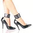 Pleaser Shoes Women's STILETTO, 5-Inch High Heel w/Classic Closed Toe Pump W/Ankle Cuff 110