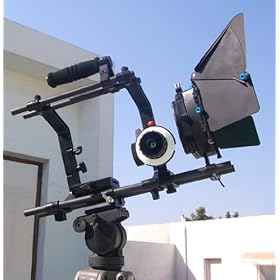 MatteBox 15mm Rod Support Follow focus 9 Camera Cage 5D,7D,GH1,GH2 t2i d60 DSLR