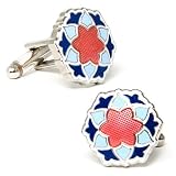 Blue/Pink Bloom Cufflinks