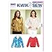 Kwik Sew K3847 Pull-Over Tops Sewing Pattern, Size XS-S-M-L-XL