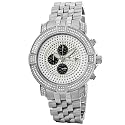 Just Bling Men's JB-6115-569-C "Hudson" Chronograph 5.70 Carat Silver Pave Diamond Watch