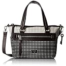 Fossil Dawson Satchel Bag, White/Black, One Size