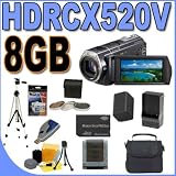 Sony HDR-CX520V 64GB Flash High Definition Camcorder (Black) BigVALUEInc Accessory Saver 8GB PRODuo FH100 Replacement Battery/Rapid External Charger Bundle