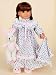 Flannel Print Nightgown with Bunny Slippers and Blanket. COMPLETE OUTFIT. Fits 18dolls like American Girl®