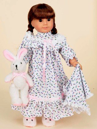 Flannel+Print+Nightgown+with+Bunny+Slippers+and+Blanket.+COMPLETE+OUTFIT.+Fits+18%22dolls+like+American+Girl%C2%AE Flannel+Print+Nightgown+with+Bunny+Slippers+and+Blanket.+COMPLETE+OUTFIT.+Fits+18%22dolls+like+American+Girl%C2%AE