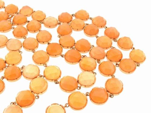 11mm Rose Cut Peach Moonstone Strand - 34 by Irene Neuwirth