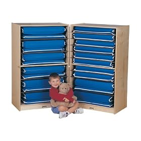Jonti-Craft 0608JC Fold-n-Lock Mat Storage Unit with Natural