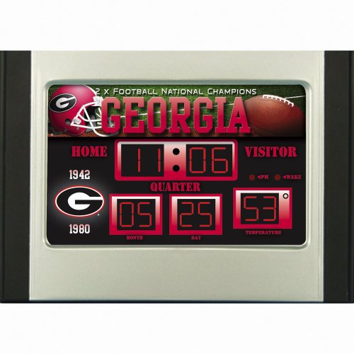 Georgia Bulldogs Scoreboard Desk Alarm Clock