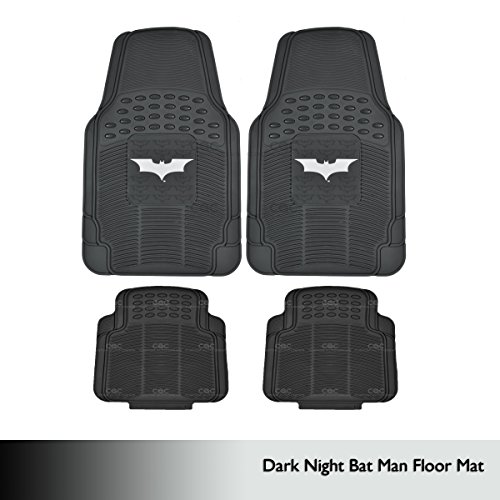 Dark Night Batman Rubber Floor Mats Car 4 PC Front Heavy Duty All