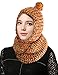 Women Winter Fashion Knit Crochet Hooded Infinity Scarf