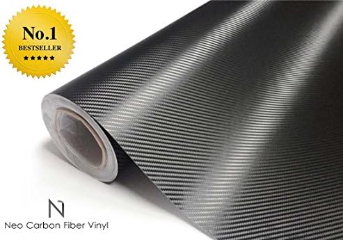 Neo Vinyl - 3D 60inch x 60inch Multipurpose, Stretchable, Water Resistant, UV Protected, Easy to Apply, Easy to Remove, Premium Finish and Highly Stylish Carbon Fiber Vinyl 263.2