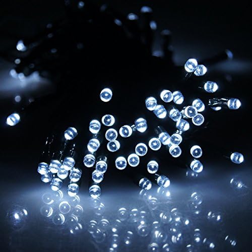 iWG Waterproof Solar Fairy String Lights 40ft 100 LEDs 12M Stary led Festival Decorative light for Outdoor Garden Home Wedding Chiristmas Party (White)