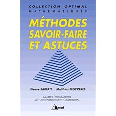 Math�matiques : M�thodes, savoir-faire et astuces