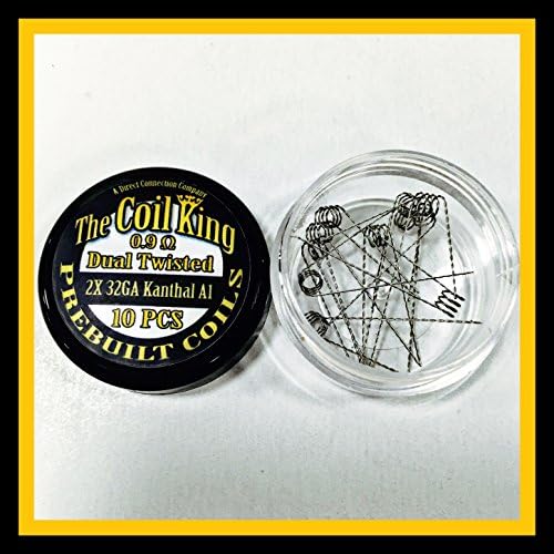 10 Pack Pre Built Coils Clapton Hive Tiger Twisted Fused Flat Dual Quad Prebuilt Pre Made (Dual Twisted 0.9Ω (2x 32GA))