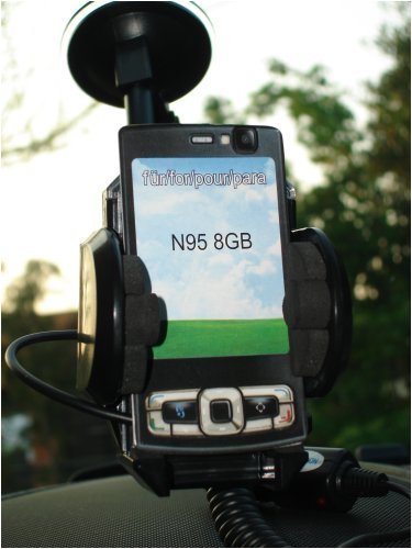  : NOKIA N95 8gb MOBILE PHONE CAR CHARGER AND A WINDSCREEN MOUNT HOLDER, ACCESSORIES .