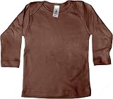 Infant Baby Rib Long Sleeve Lap Tee, Brown, 3-6