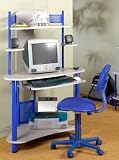 The Bug Computer Desk in Blue/Gray By Studio RTA Furniture