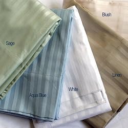 Pillow Case Set 600tc Sateen Stripe 100% Egyptian Cotton Queen/standard Size Linen