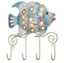 Tiki Tropical Fish Wall Decor Key Rack Metal Hooks