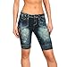 Ed Hardy Womens Bermuda Denim Shorts - DarkWash Vintage