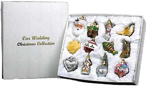 Kurt Adler 3-1/2-5-Inch Noble Gems Glass New Wedding Set, 12-Piece Set