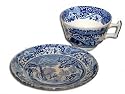 Spode Blue Italian Earthenware Teacup and Saucer