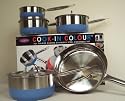 Cook in Colour 5 Piece Stainless Steel Pan set (blue band)