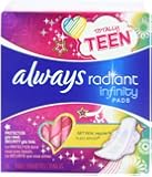 Always Totally Teen Always Radiant Infinity Pads, 14 Count