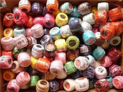 Lot 30 Balls of Size 8 Perle/pearl Cotton Threads for Crochet, Hardanger, Cross Stitch, Needlepoint Hand Embroidery