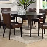 Contemporary Oval Leg Dining Table with Leaf