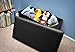 Faux Leather Folding Storage Ottoman Bench Foot Rest Stool Trunk Chest Black 29 7/8