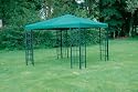 Universal Ersatzdach Metallpavillon 3x3 gr&uuml;n extra schwere Qualit&auml;t 230 g/m2