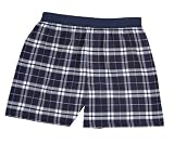 Navy Blue Silver Plaid check flannel cotton boxers boxer shorts available in 8 sizes