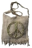 Hemp Peace Sign Sling Bag - Green