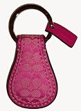 Coach Key Chain Fob Signature Pink