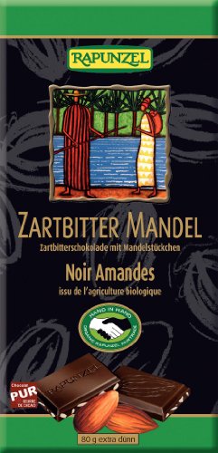 Rapunzel Bio Zartbitter Schokoalde mit Mandelstückchen 55 % 80 gr